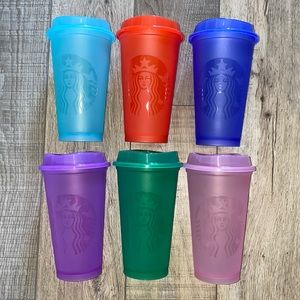 NIB Starbuck Summer 2021 Release Hot Reusable Cups